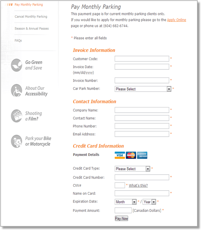 Monthly Parking Fee Collection Application